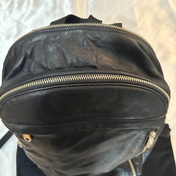 DKNY Black Sleek Soft Nappa Leather Backpack For Men or Women main image 13